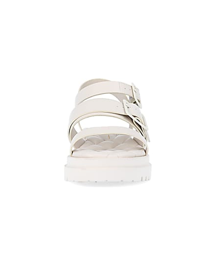 360 degree animation of product Cream buckle detail sandals frame-21