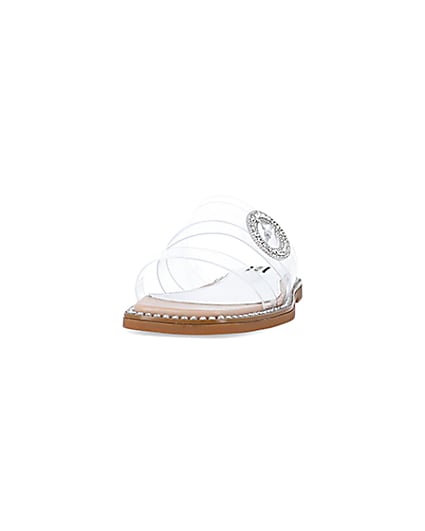 360 degree animation of product Cream buckle sandals frame-22