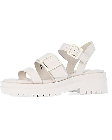 360 degree animation of product Cream buckle sandals frame-2