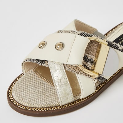 cream sandals wide fit