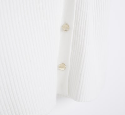 Cream buttoned up vest top