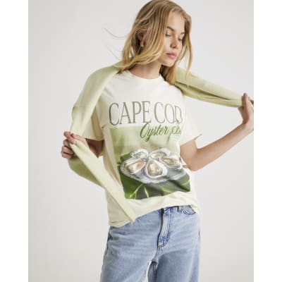 Cream Cape Cod Oyster Stud T-Shirt