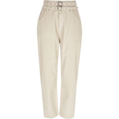 cream corduroy trousers womens