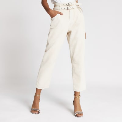 cream corduroy trousers womens