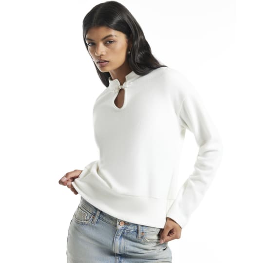 River Island Cream Cosy Long Sleeve Sweatshirt