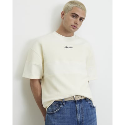 Cream Cotton Ame Saint Stripe T-Shirt