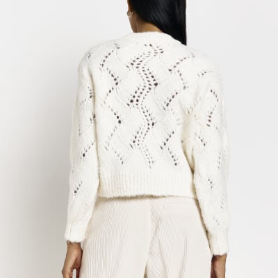 cream diamante jumper