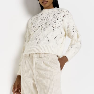 cream diamante jumper