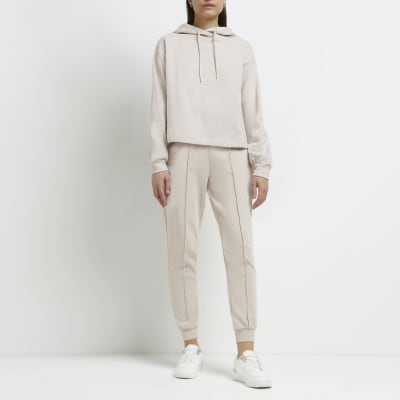 river island cream joggers