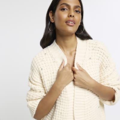 River island cream bobble on sale cardigan