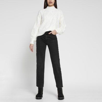 diamante sleeve jumper