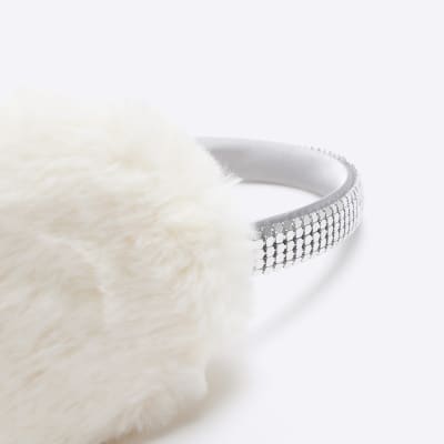 Cream embellished earmuffs River Island