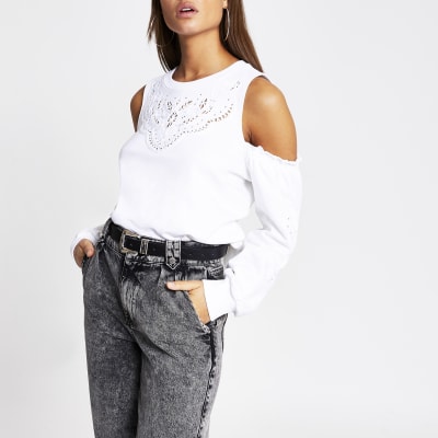 cold shoulder sweatshirt