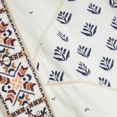 Cream embroidered jacket River Island