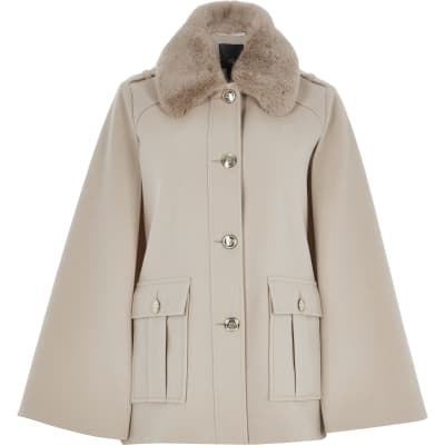 river island fur collar jacket