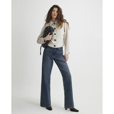 Cream Faux Suede Overshirt