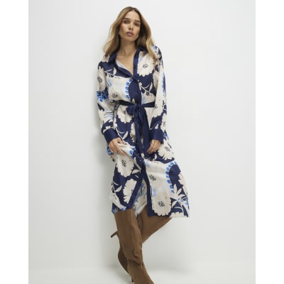 Cream Floral Shirt Dress