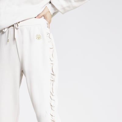 Cream frill RVR joggers