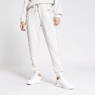 Cream frill RVR joggers