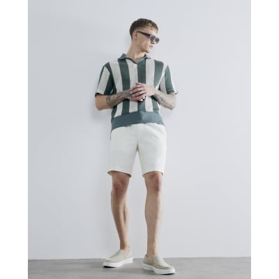 Cream Full Elasticated Shorts