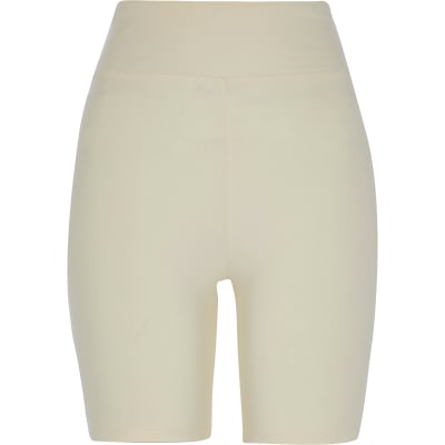 cream biker shorts