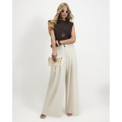 High Waisted Wide Leg Trousers