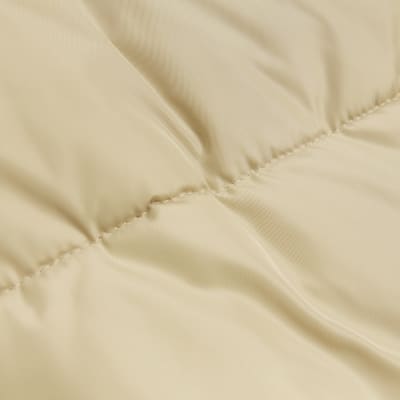 Cream hooded longline puffer coat River Island