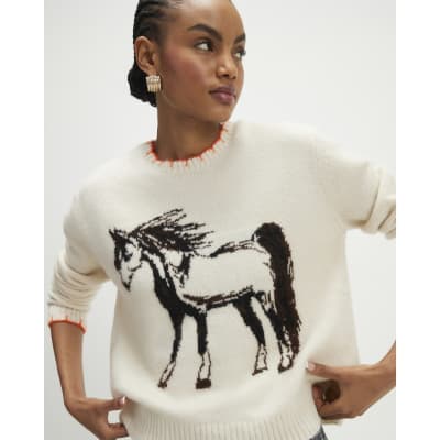 Cream Horse Western Jumper