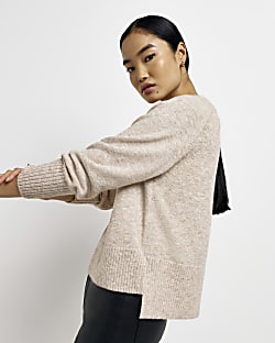 Cream knit oversized jumper