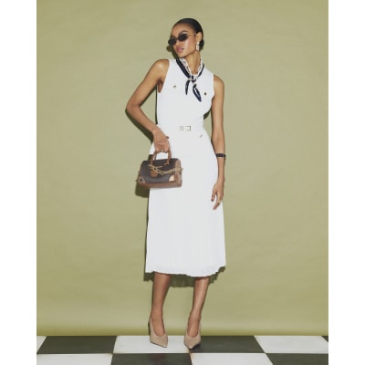 Cream Midi Dresses | River Island