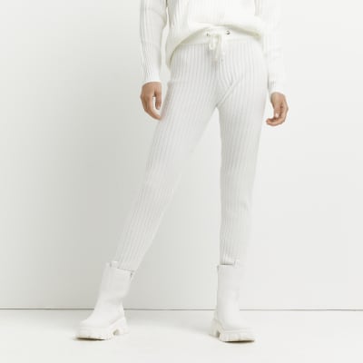 river island cream joggers