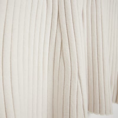 Cream Knitted Midi Dress