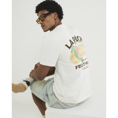 Cream La Peche Fruit Market T-Shirt