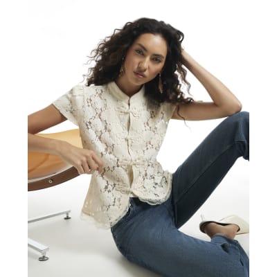 Lace Cap Sleeve Drummer Top