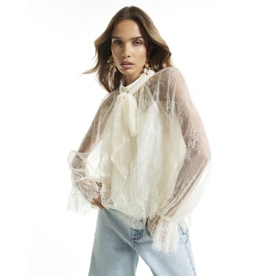 Lace Pussybow Blouse