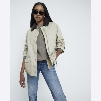 River island cream jacket clearance