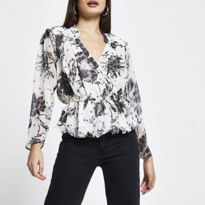 peplum sleeve blouse