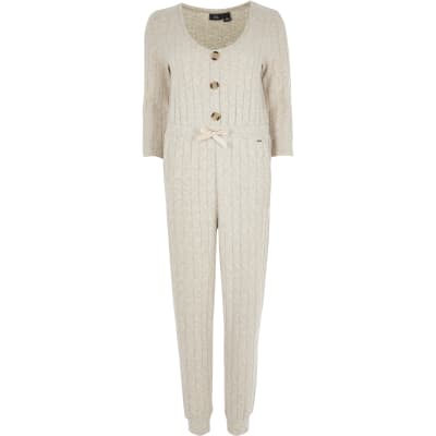 cream jumpsuit long sleeve
