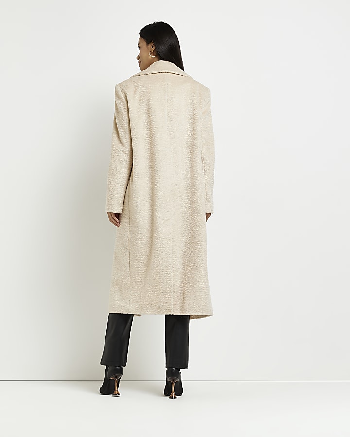 Cream oversized longline coat