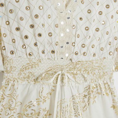 River island embellished playsuit deals
