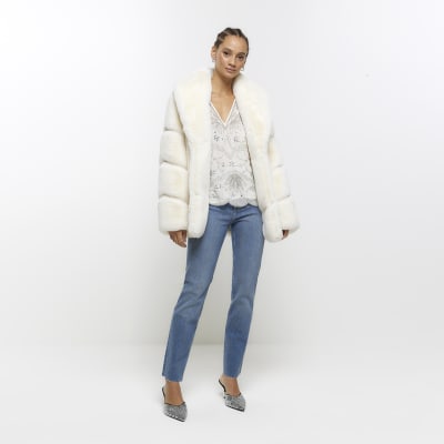 Panelled on sale fur jacket