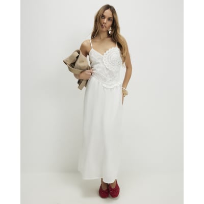 white christmas dresses Nikita Cream Lace Midi Dress - US 6 main image 1