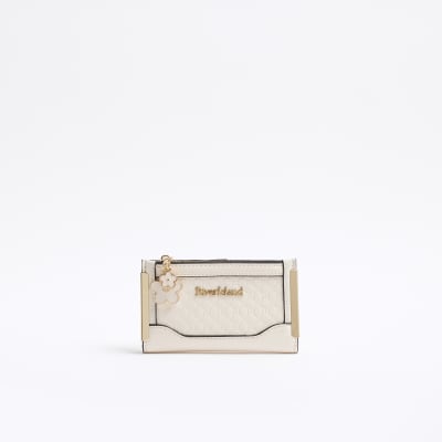 Cream Patent Monogram Mini Purse