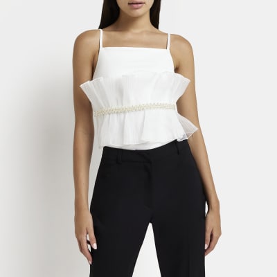 Nils Store - CREAM CAMI TOP SKINNY PRICE : 390 LKR WEB: https