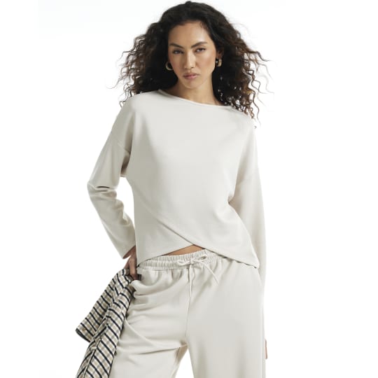 River Island Cream Premium Cape Jumper