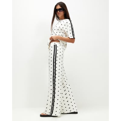 Premium Polka Dot Wide Leg Trousers
