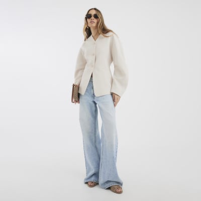 Cream Puff Sleeve Tailored Blazer