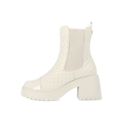 River island cheap cream boots