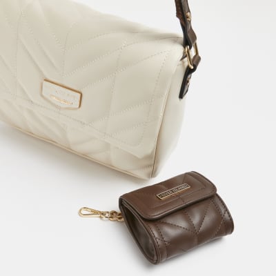 womens cream cross body bag