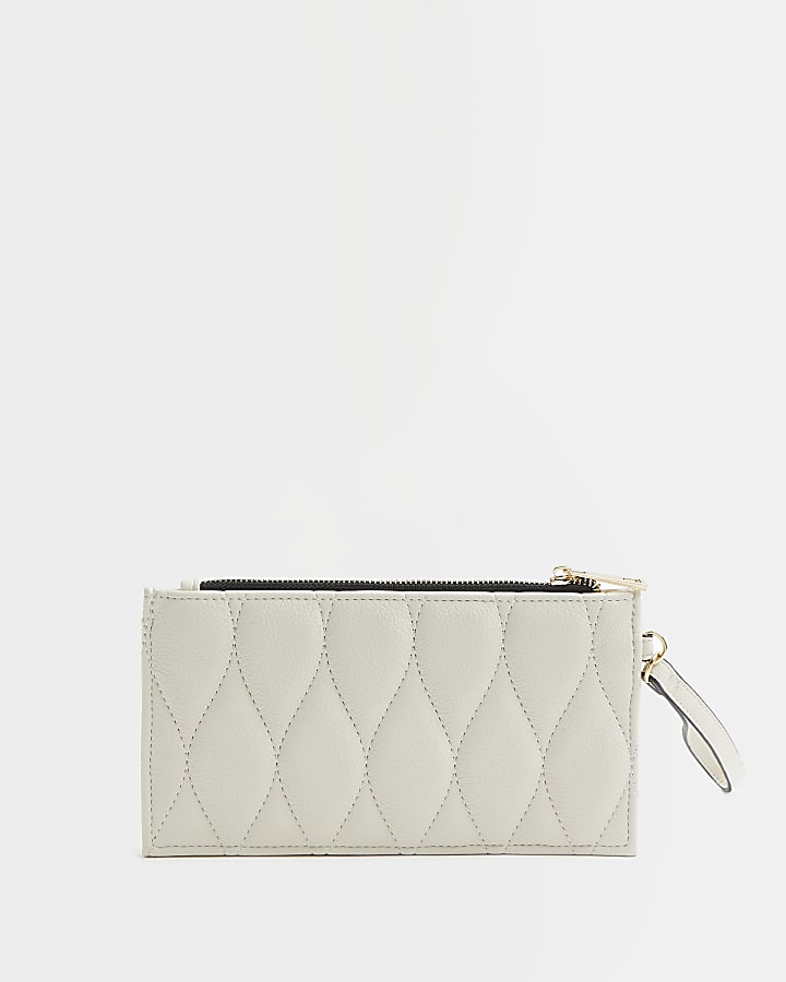 Cream quilted purse